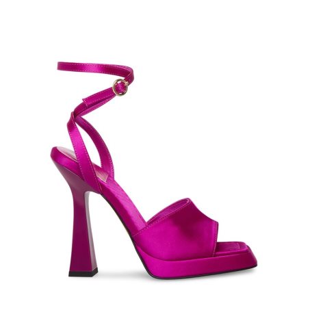 Purple Steve Madden Kendall Satin Women's Heels Sandals | PH 2409WMB